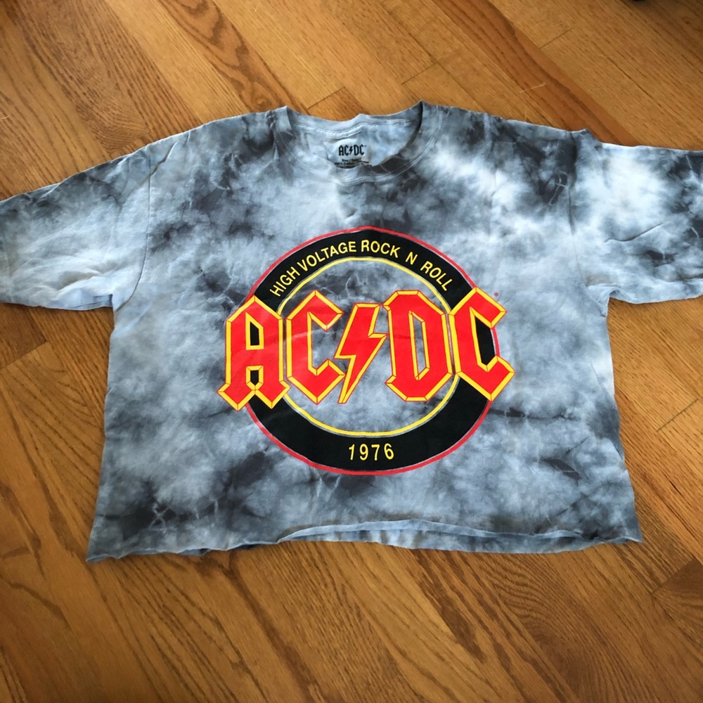 ACDC Tie Dye Crop Top | L